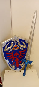 CONJUNTO MASTER SWORD & HYLIAN SHIELD THE LEGEND OF ZELDA COSPLAY